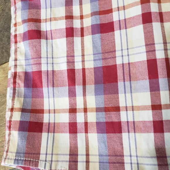 Red Plaid Casual Button Down Shirt - Picture 3 of 9